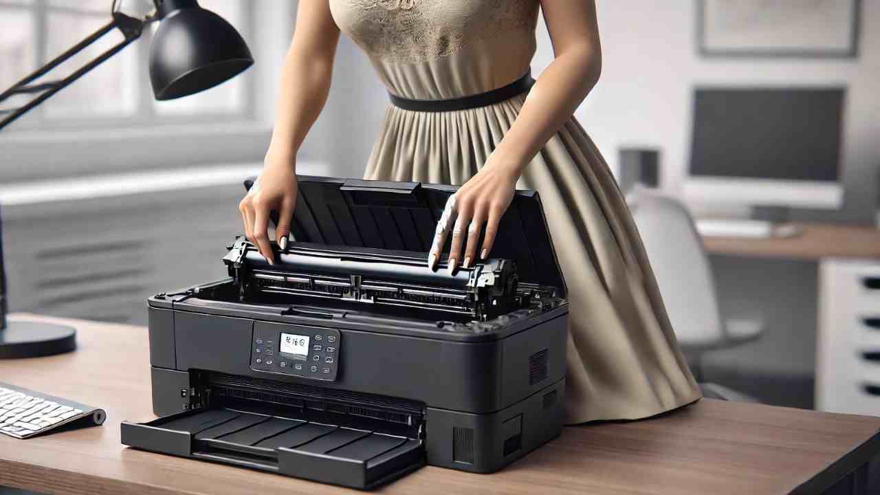 como tirar toner da impressora